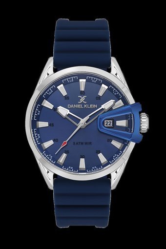 Daniel Klein DK.1.13673-2 Takvimli Lacivert Silikon Kordon Analog Erkek Kol Saati