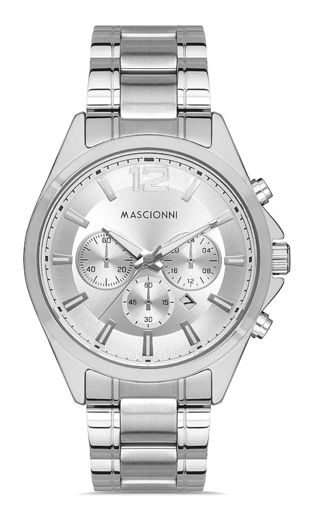 Mascionni M.1.2148.01 Takvimli 45 mm Metal Kordon Analog Erkek Kol Saati