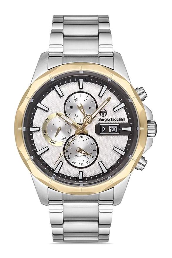 Sergio Tacchini ST.1.10166.3 Takvimli 45 mm Çelik Kordon Analog Erkek Kol Saati