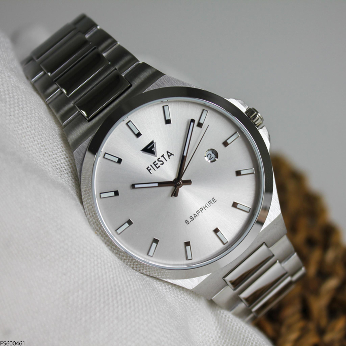 Fiesta FS600461 Takvimli 42 mm Çelik Kordon Analog Erkek Kol Saati