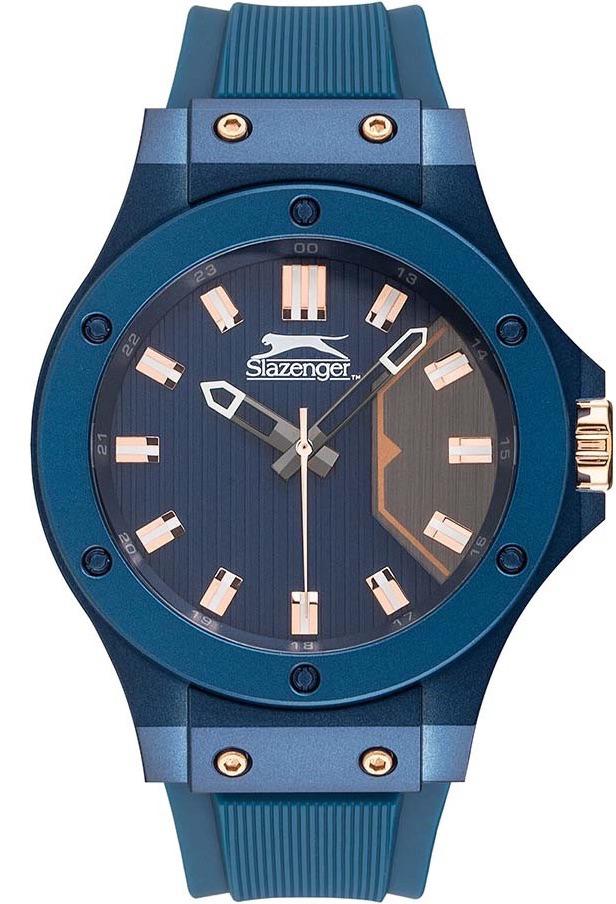 Slazenger SL.09.6572.1.02 45 mm Lacivert Silikon Kordon Analog Erkek Kol Saati