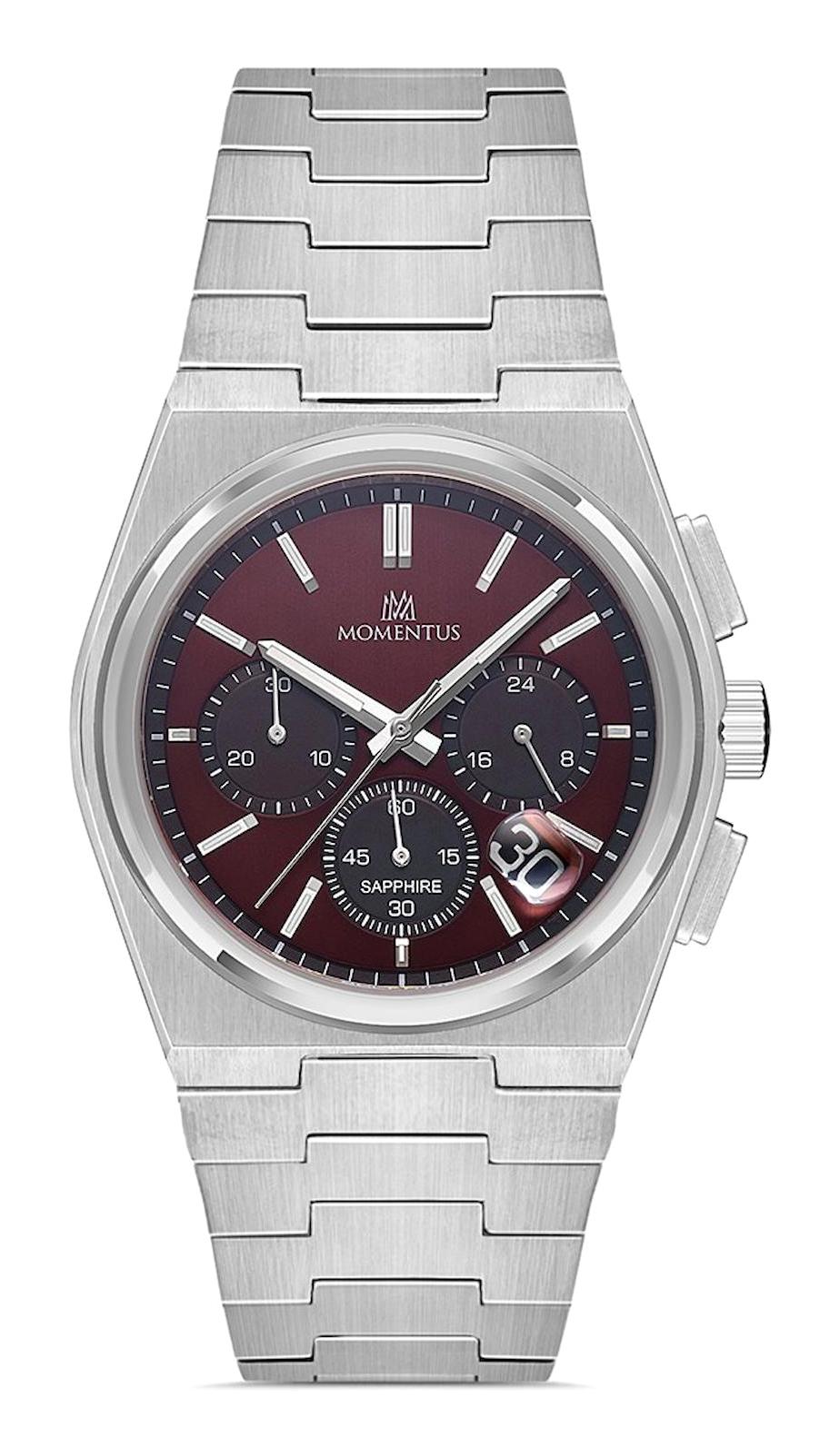 Momentus TM345S-14SS Takvimli 43 mm Çelik Kordon Analog Erkek Kol Saati