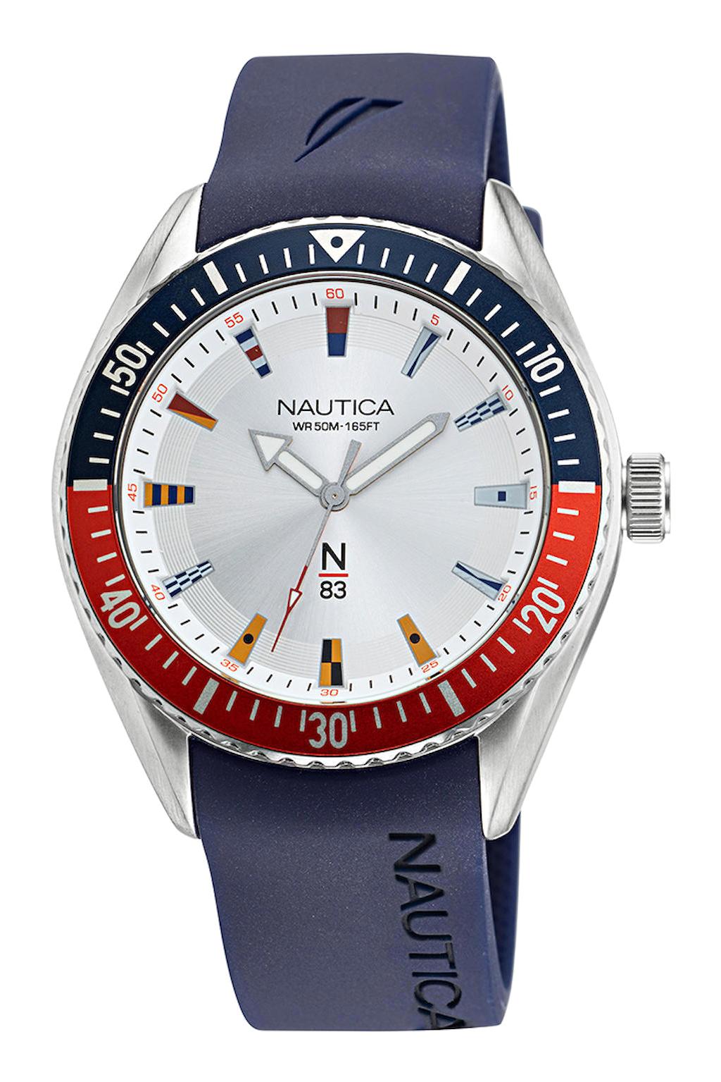 Nautica NAPFWF014 44 mm Lacivert Silikon Kordon Analog Erkek Kol Saati