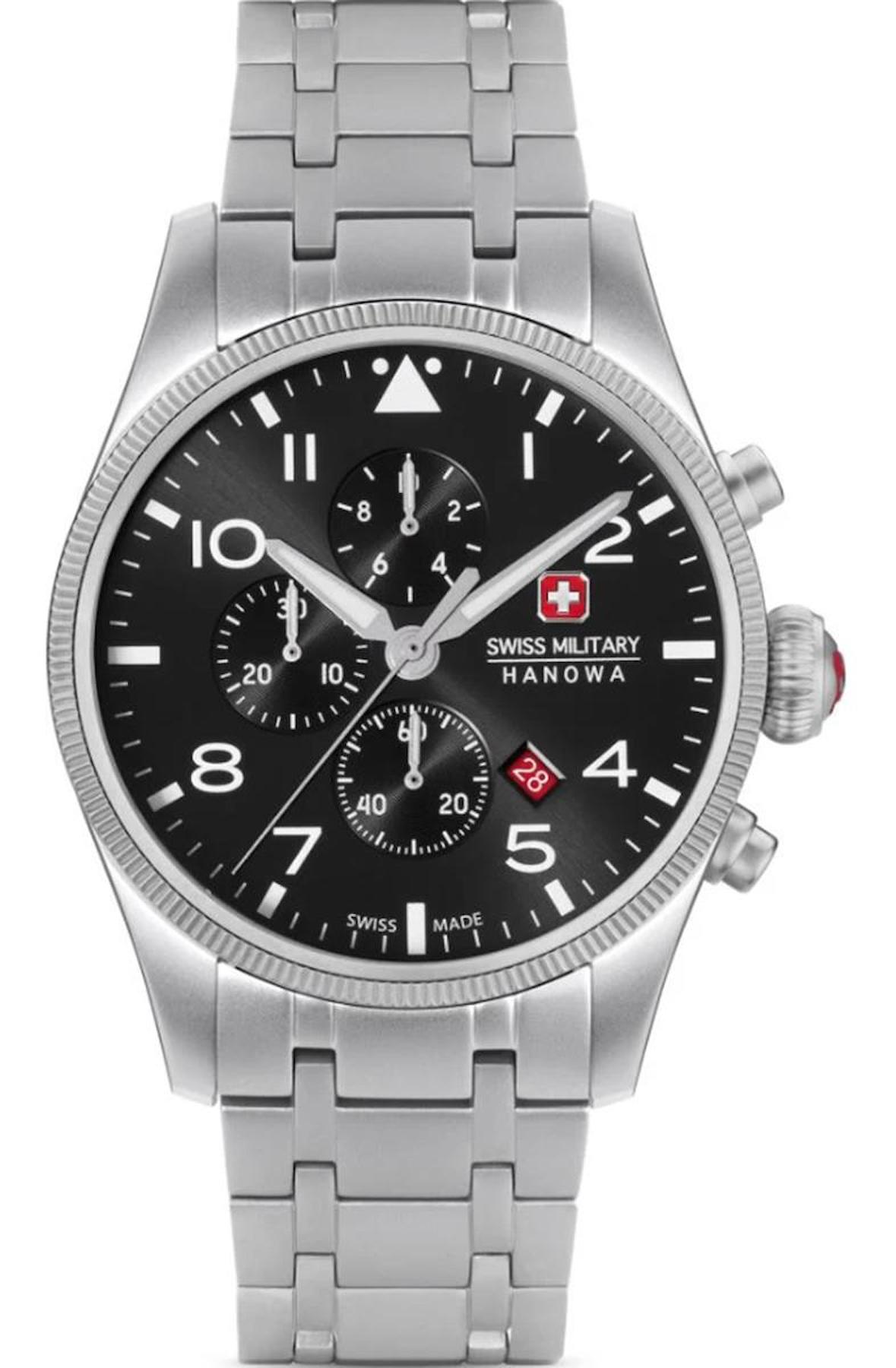 Swiss Military SMWGI0000405 Takvimli 44 mm Çelik Kordon Analog Erkek Kol Saati