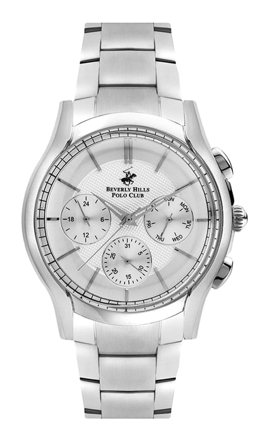 Beverly Hills Polo Club BP3012X330 Takvimli 43 mm Çelik Kordon Analog Kol Saati