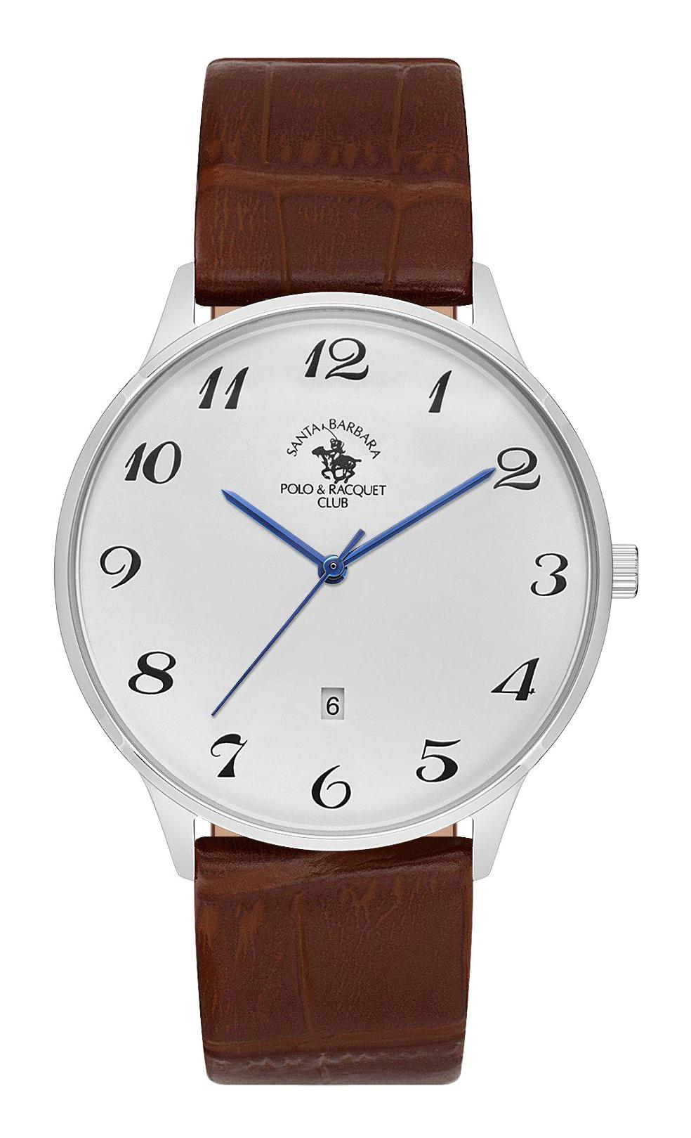 Santa Barbara Polo & Racquet Club SB.8.10004.1 Takvimli 40 mm Kahverengi Deri Kordon Analog Erkek Kol Saati