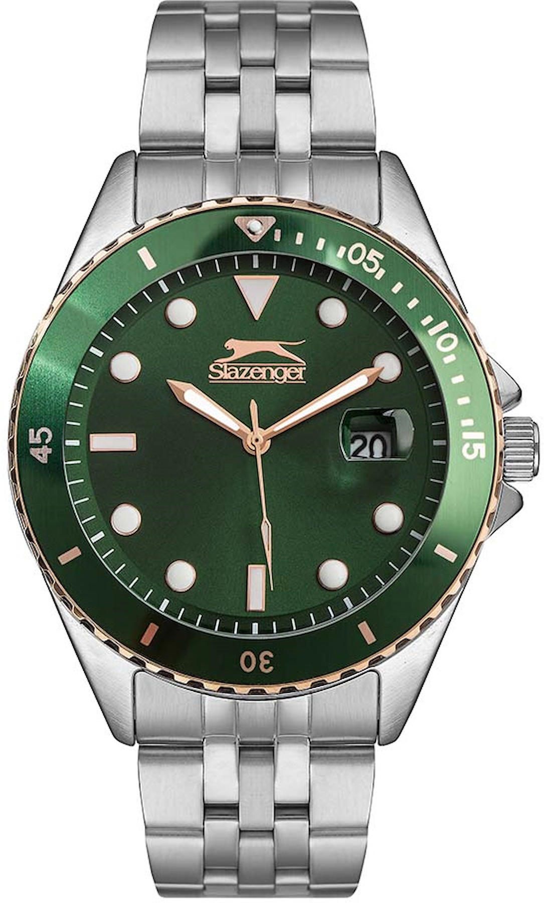 Slazenger SL.09.6502.1.03 Takvimli 45 mm Çelik Kordon Analog Erkek Kol Saati