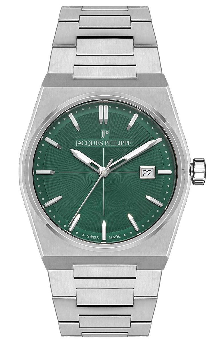 Jacques Philippe JPQGS4213X6 Takvimli 40 mm Çelik Kordon Analog Erkek Kol Saati