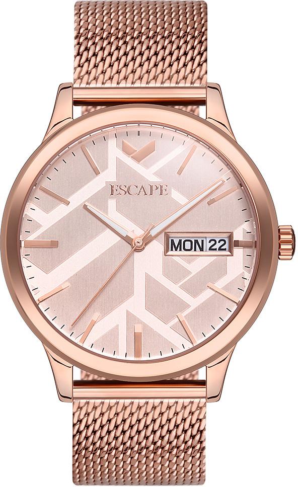 Escape EC1126-105M Takvimli Rose Gold Çelik Kordon Analog Kol Saati