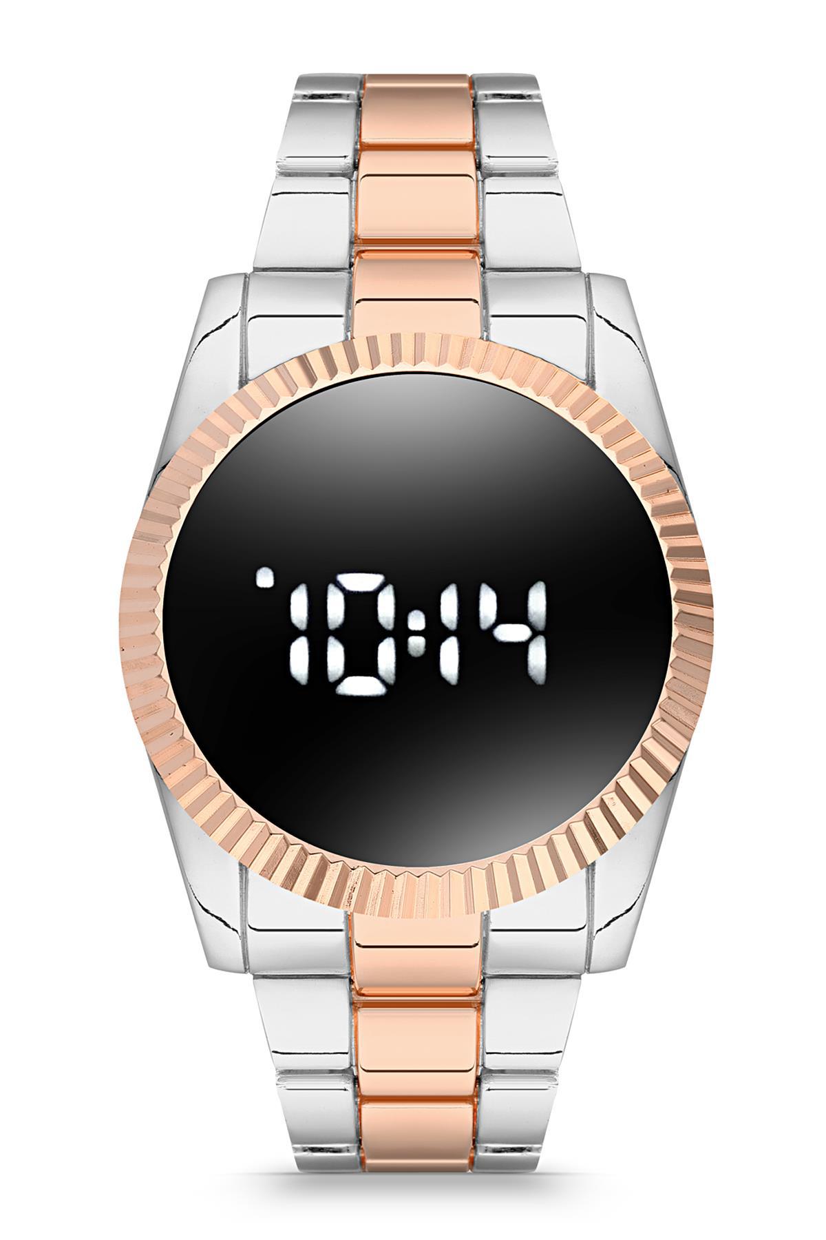 Duke Nickle DEJ29006E Takvimli 42 mm Metal Kordon Dijital Erkek Kol Saati