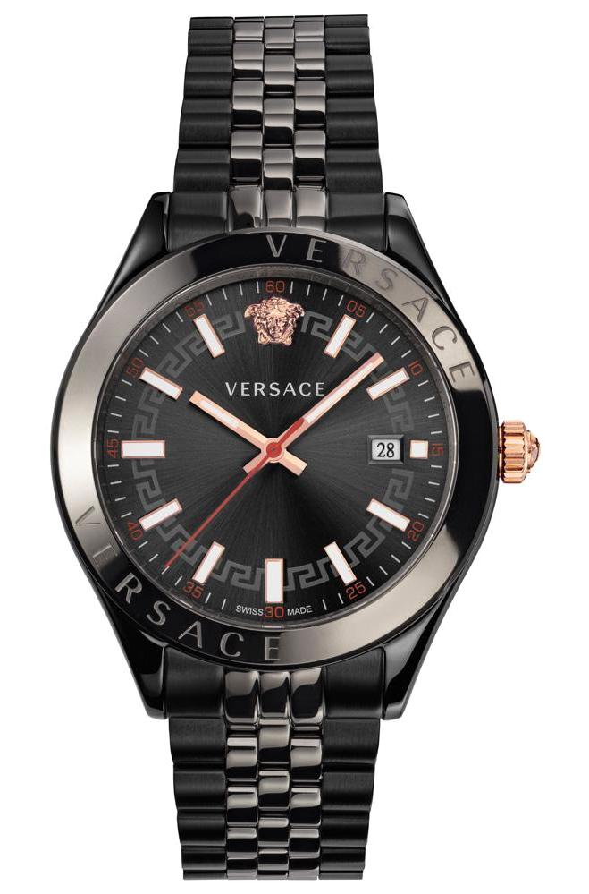 Versace VRSCVEVK00320 Takvimli 42 mm Füme - Siyah Çelik Kordon Analog Erkek Kol Saati
