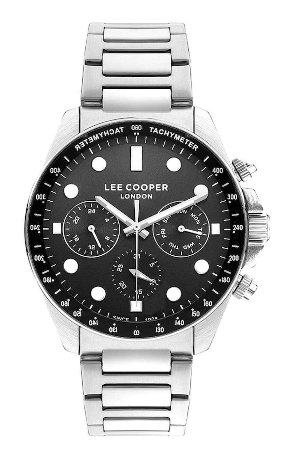 Lee Cooper LC07829.350-NM Takvimli Çelik Kordon Analog Kol Saati