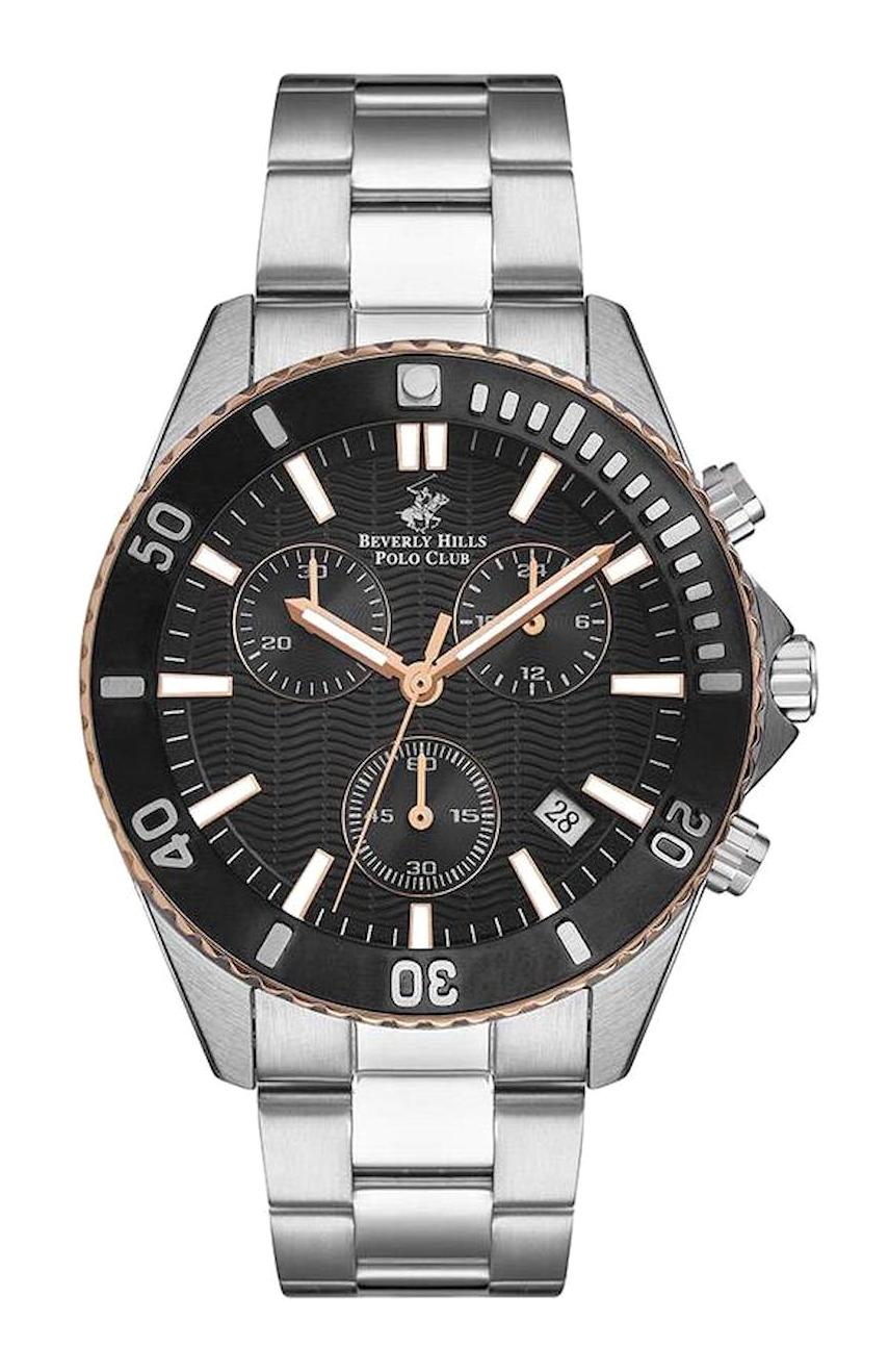 Beverly Hills Polo Club BP3276X550 Takvimli 47 mm Çelik Kordon Analog Erkek Kol Saati