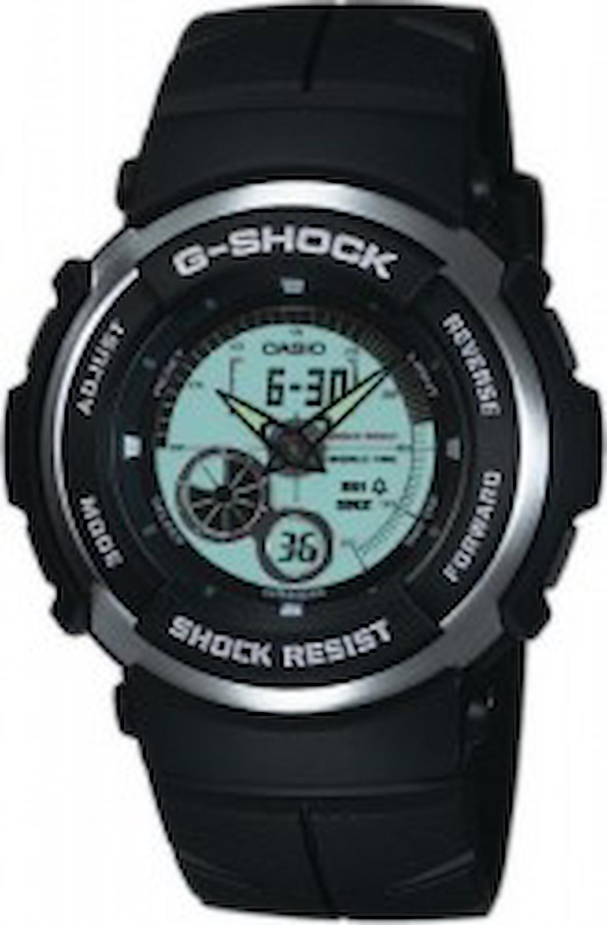 Casio G-301BR-1ADR Takvimli 46 mm Siyah Silikon Kordon Dijital Kol Saati
