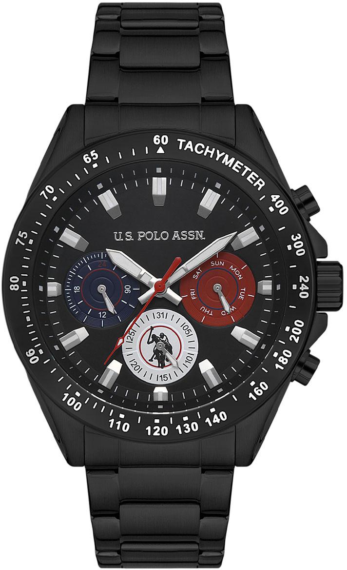 U.S. Polo Assn USPA1040-04 Takvimli 46 mm Siyah Çelik Kordon Analog Erkek Kol Saati