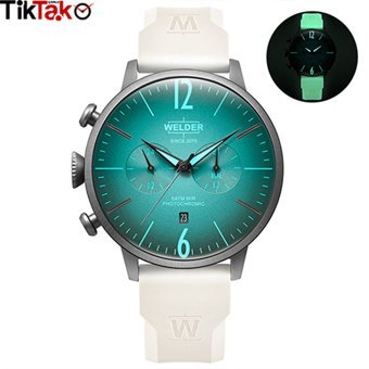 Welder Watch WWRC1034 Pusulalı Takvimli 47 mm Beyaz Silikon Kordon Analog Erkek Kol Saati