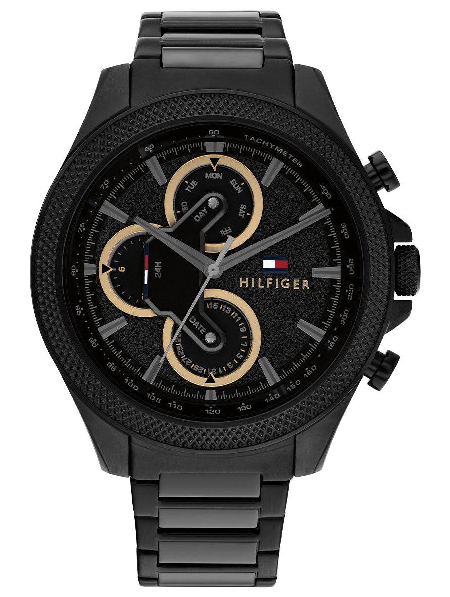 Tommy Hilfiger TH1792081 Takvimli 46 mm Siyah Çelik Kordon Analog Erkek Kol Saati