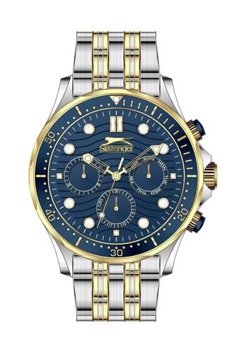 Slazenger SL.09.2092.2.03 Takvimli 44 mm Altın-Çelik Kordon Analog Erkek Kol Saati