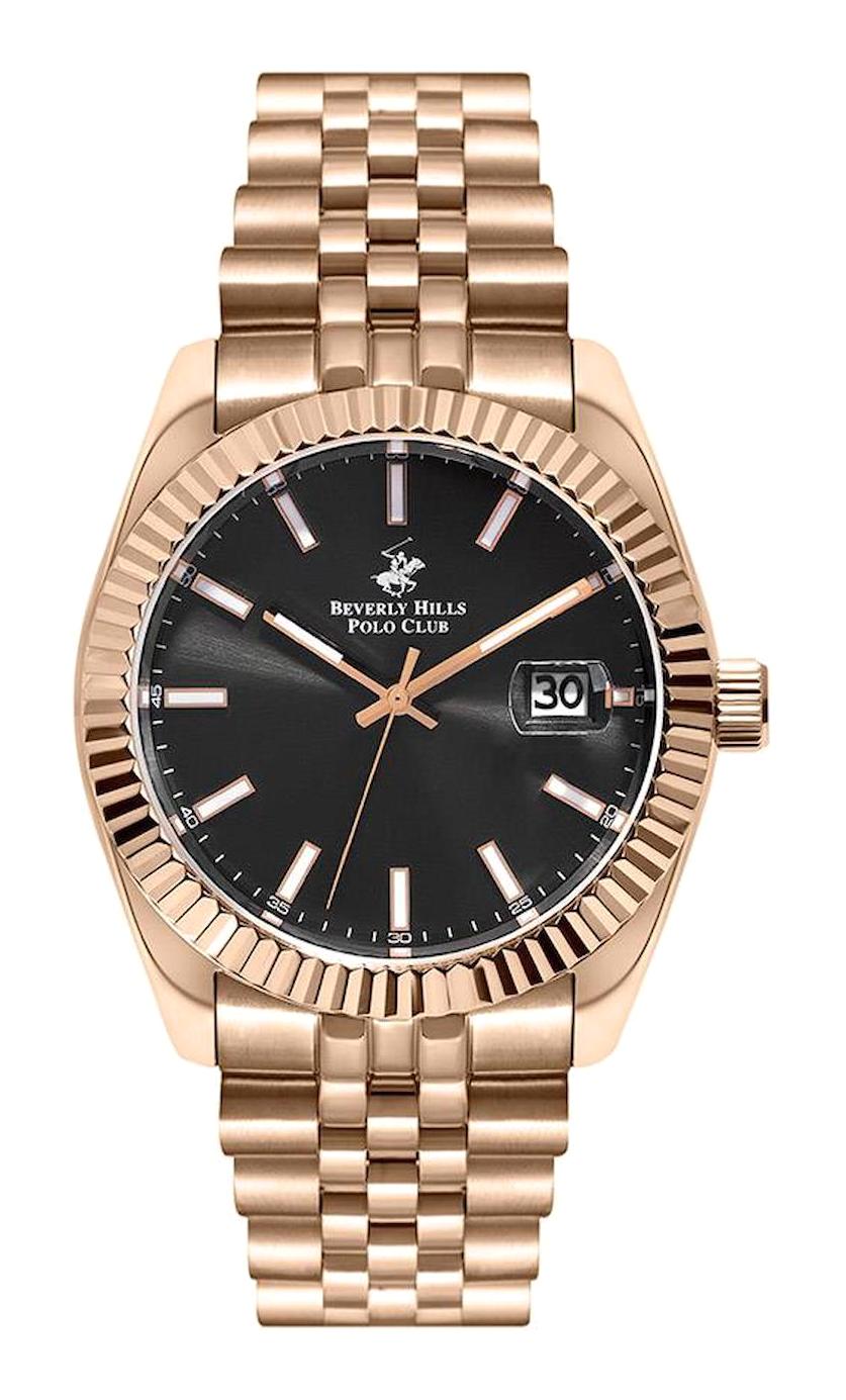 Beverly Hills Polo Club BP3018X450 Takvimli 41 mm Altın Çelik Kordon Analog Erkek Kol Saati