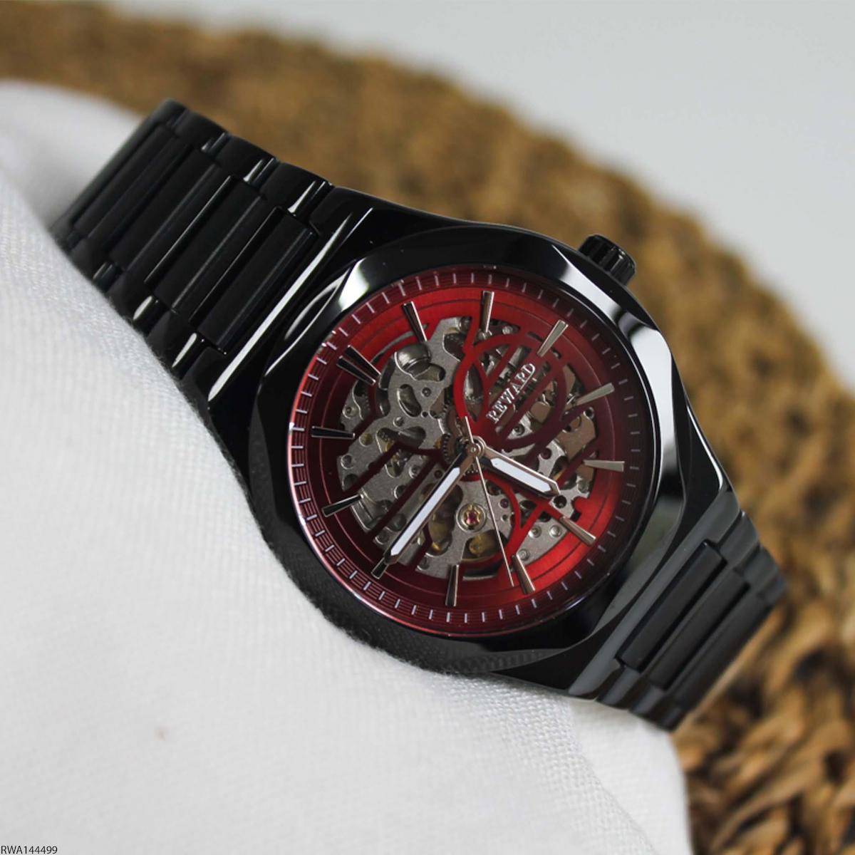 Reward RWA144499 44 mm Siyah Çelik Kordon Analog Erkek Kol Saati