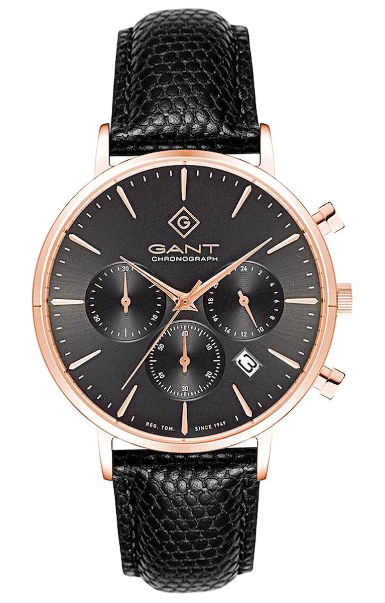 Gant G123006 Takvimli 41-45 mm Siyah Deri Kordon Analog Erkek Kol Saati