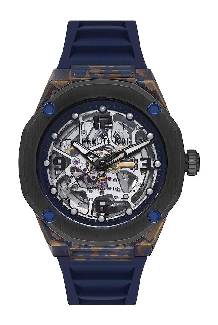 Cerruti 1881 CIWGR2223902 45 mm Lacivert Silikon Kordon Analog Erkek Kol Saati
