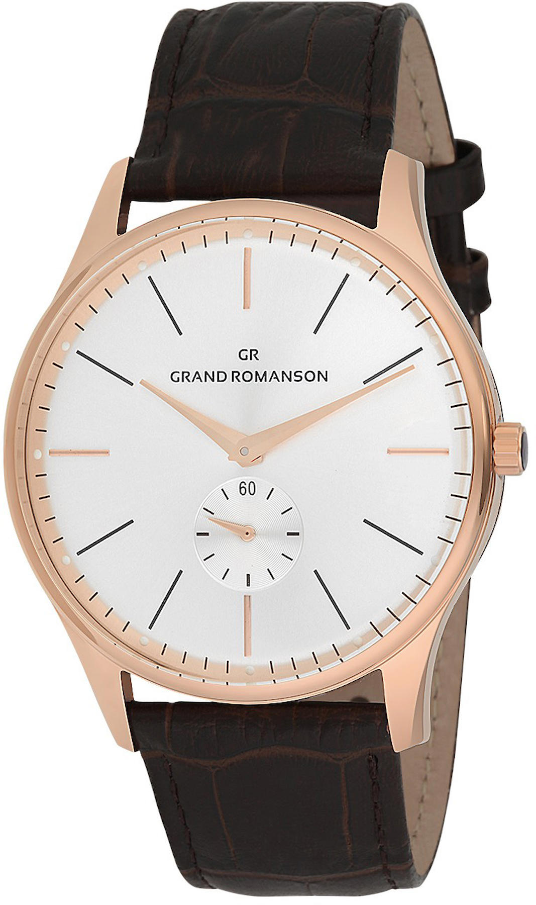 Romanson GR.1.AG1108.04 42 mm Kahverengi Deri Kordon Analog Kol Saati