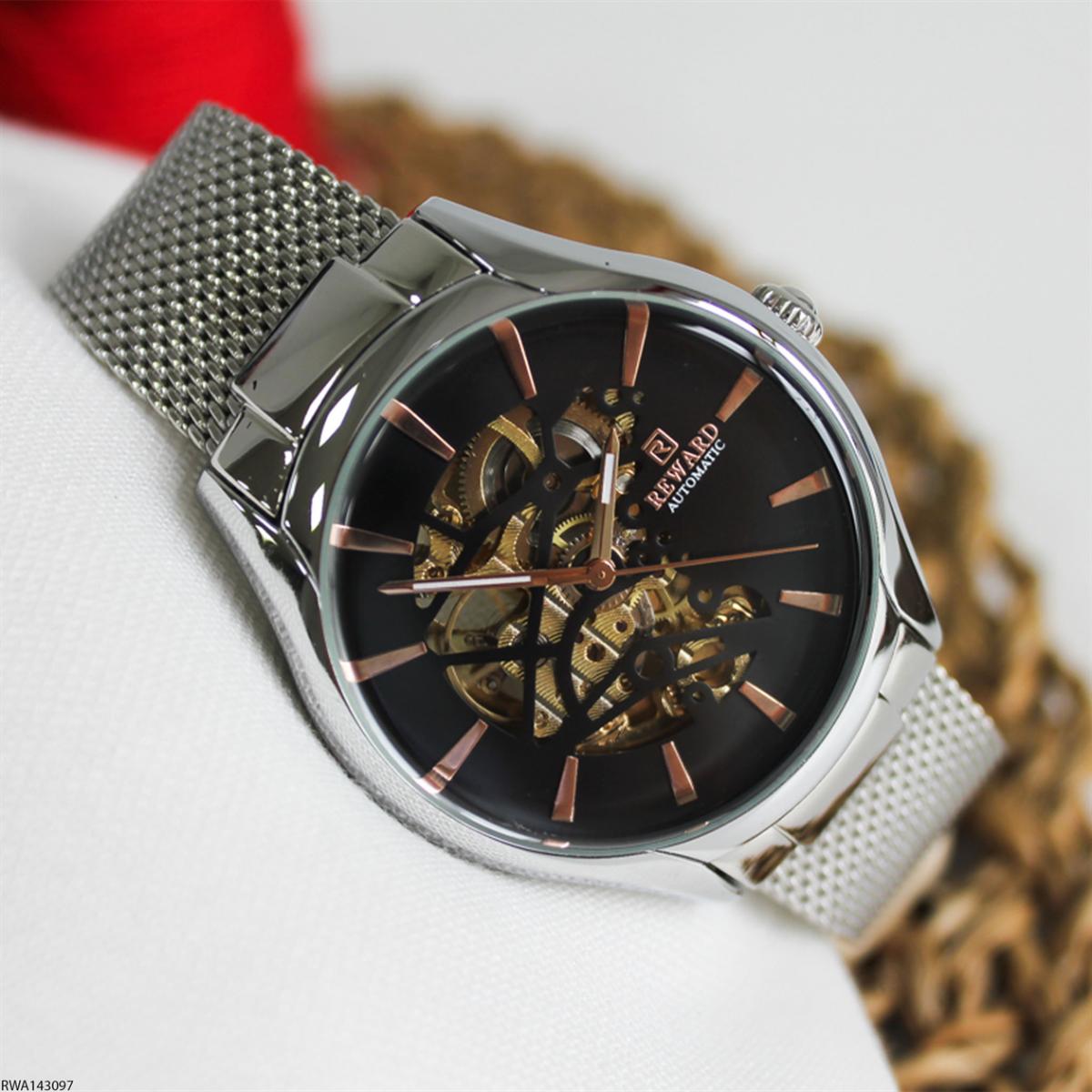 Reward RWA143097 45 mm Gri Deri Kordon Analog Erkek Kol Saati