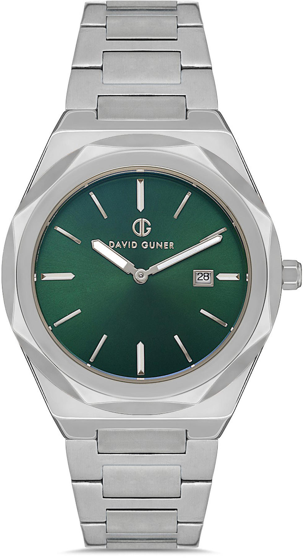 David Guner DG-8620GA-A10 Takvimli 42 mm Çelik Kordon Analog Kol Saati