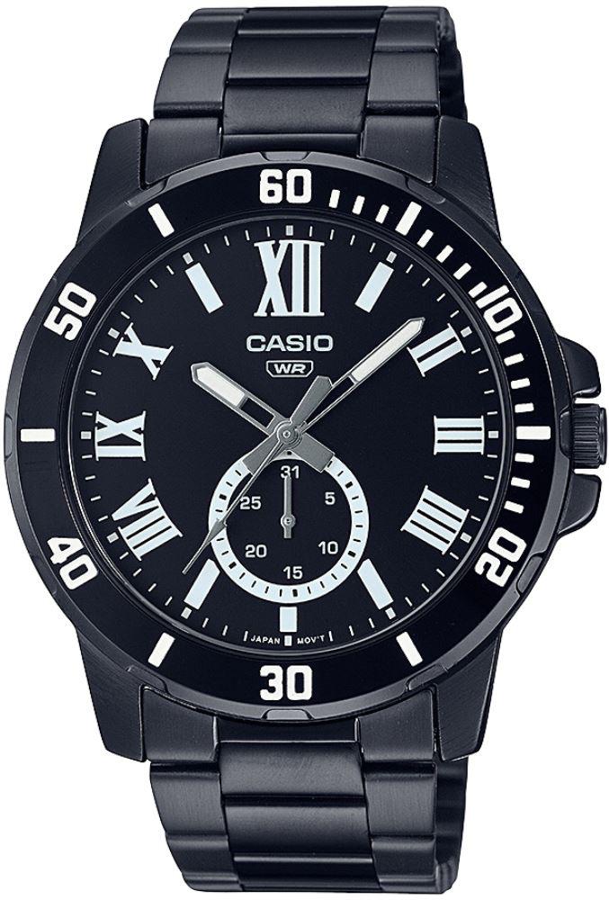 Casio MTP-VD200B-1BUDF Takvimli 45 mm Siyah Çelik Kordon Analog Erkek Kol Saati