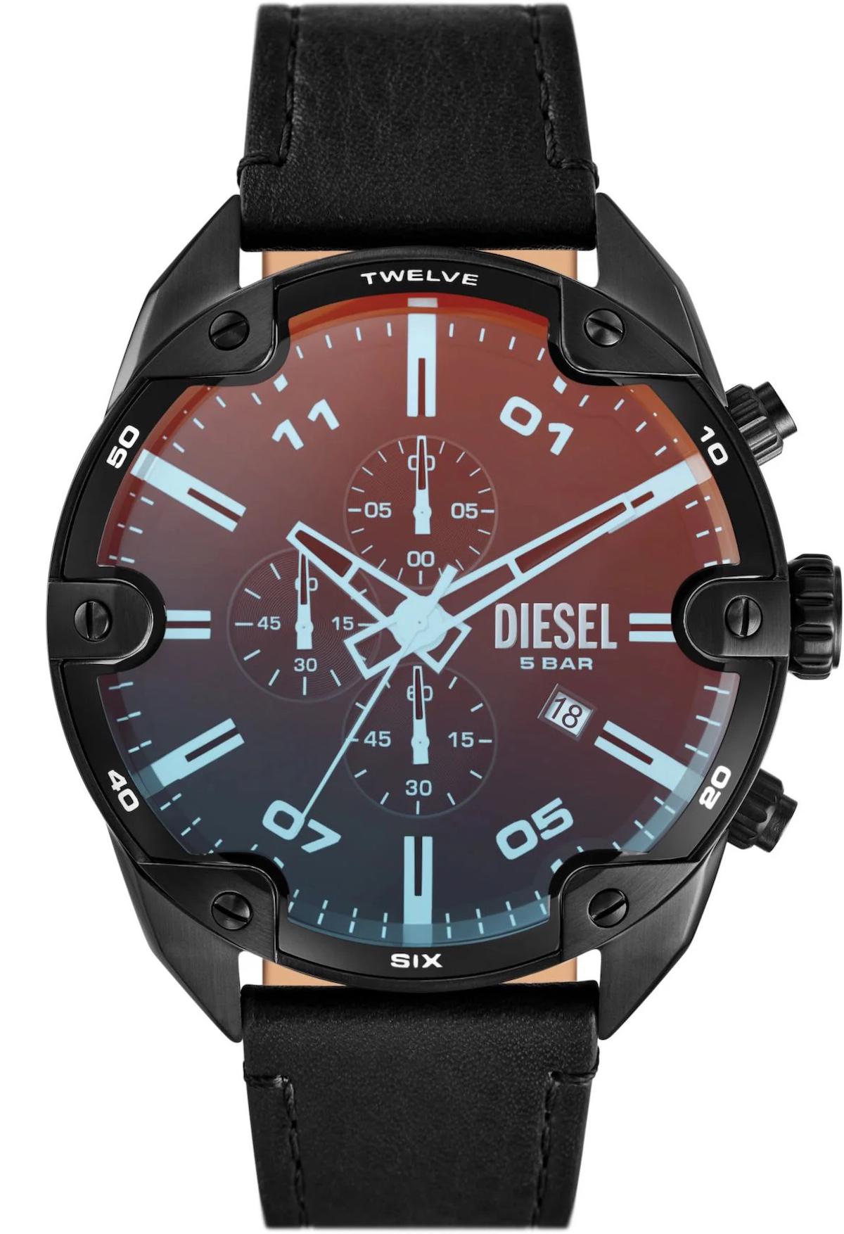 Diesel DZ4667 Takvimli 42 mm Siyah Deri Kordon Analog Erkek Kol Saati