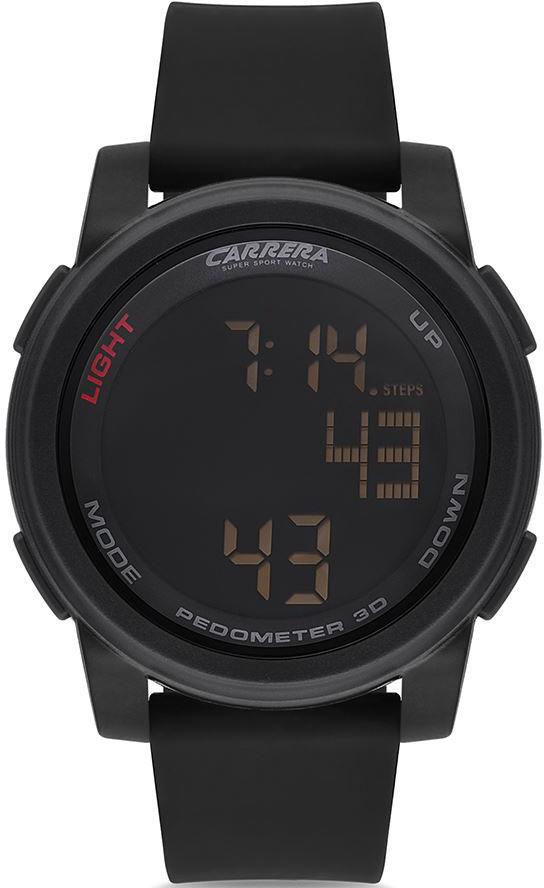 Carrera CRR-M13SK17-DI01 50 mm Siyah Silikon Kordon Dijital Kol Saati