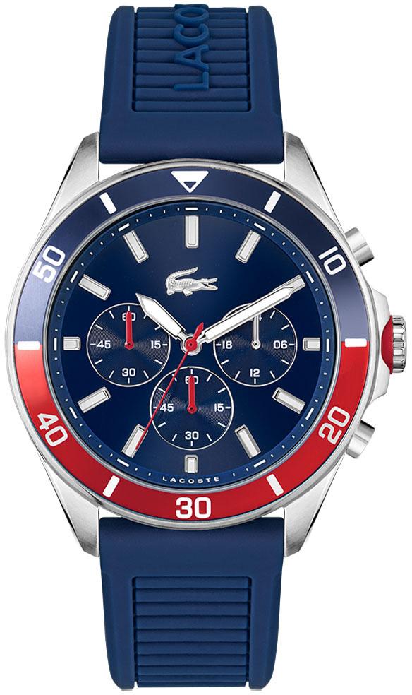 Lacoste LAC2011154 Takvimli 44 mm Lacivert Silikon Kordon Analog Erkek Kol Saati