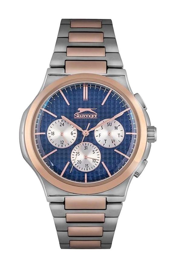 Slazenger SL.09.6215.2.04 Takvimli 44 mm Gri-Rose Gold Çelik Kordon Analog Erkek Kol Saati