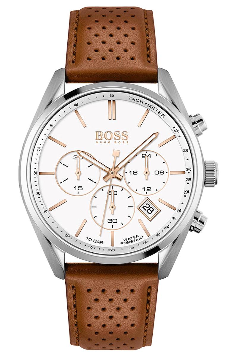 Boss Watches HB1513879 Takvimli 44 mm Kahverengi Deri Kordon Analog Erkek Kol Saati