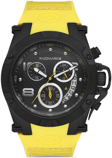 Pacomarine PM.51163.14 Takvimli 41-45 mm Sarı Silikon Kordon Analog Erkek Kol Saati
