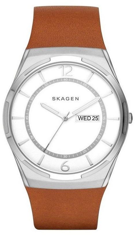 Skagen SKW6304 Takvimli 40 mm Kahverengi Deri Kordon Analog Kol Saati