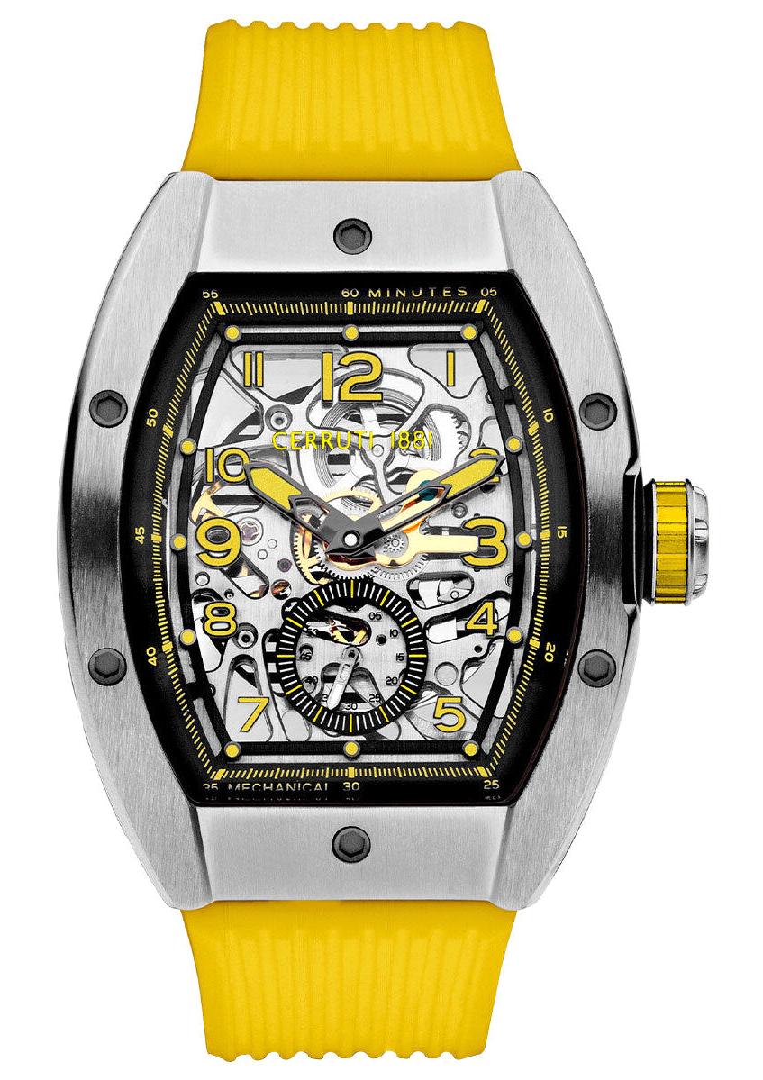 Cerruti 1881 CIWGR0012306 40 mm Sarı Silikon Kordon Analog Erkek Kol Saati