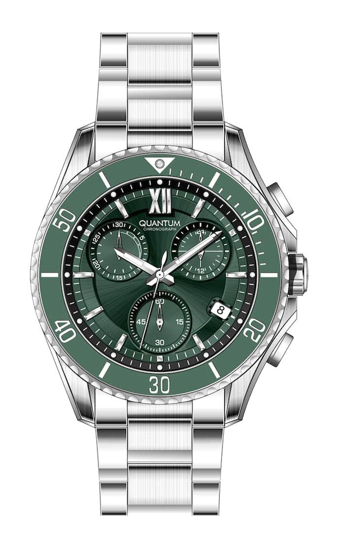 Quantum PWG1123.370 Takvimli 44 mm Çelik Kordon Analog Erkek Kol Saati