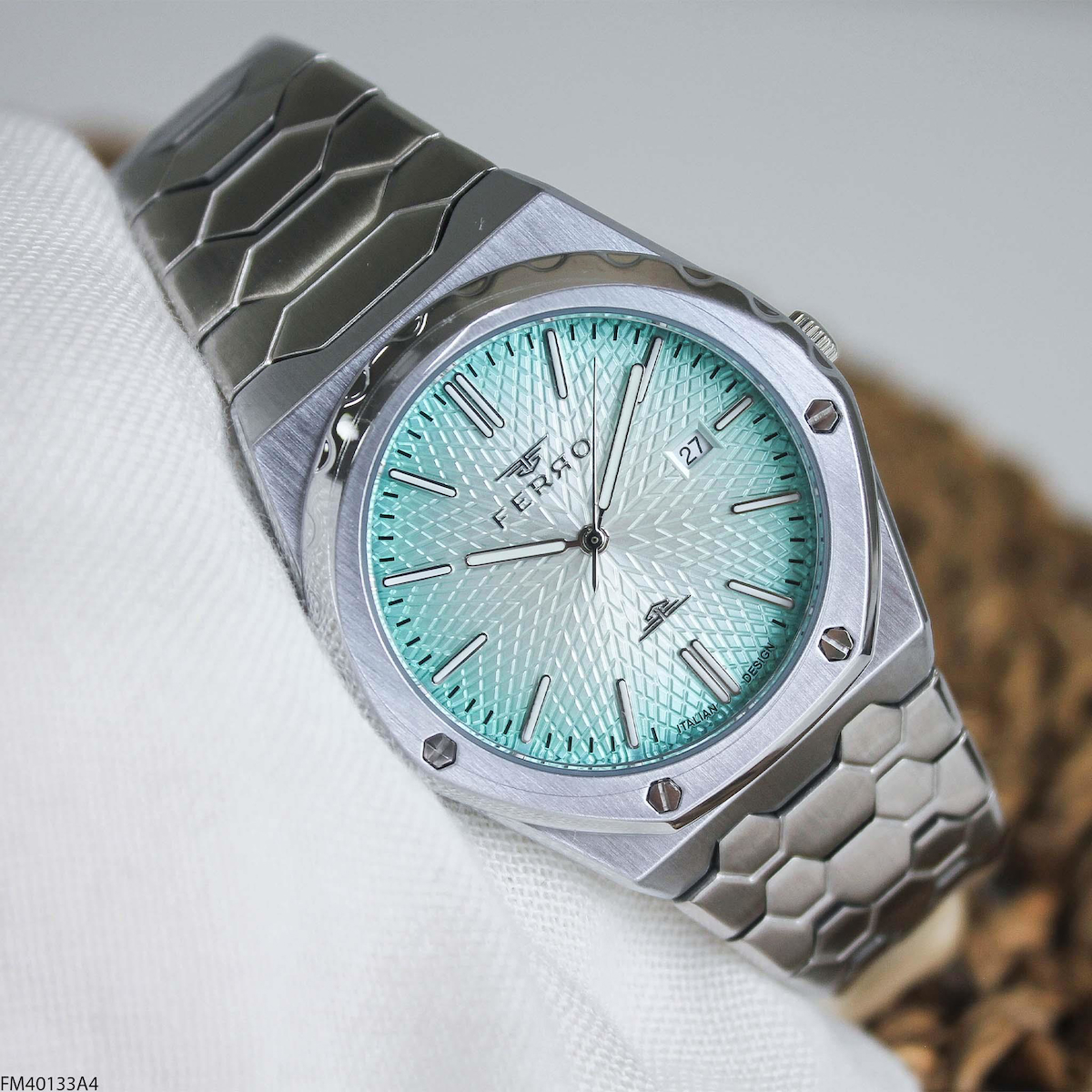 Ferro FM40133A4 Takvimli 41 mm Çelik Kordon Analog Erkek Kol Saati
