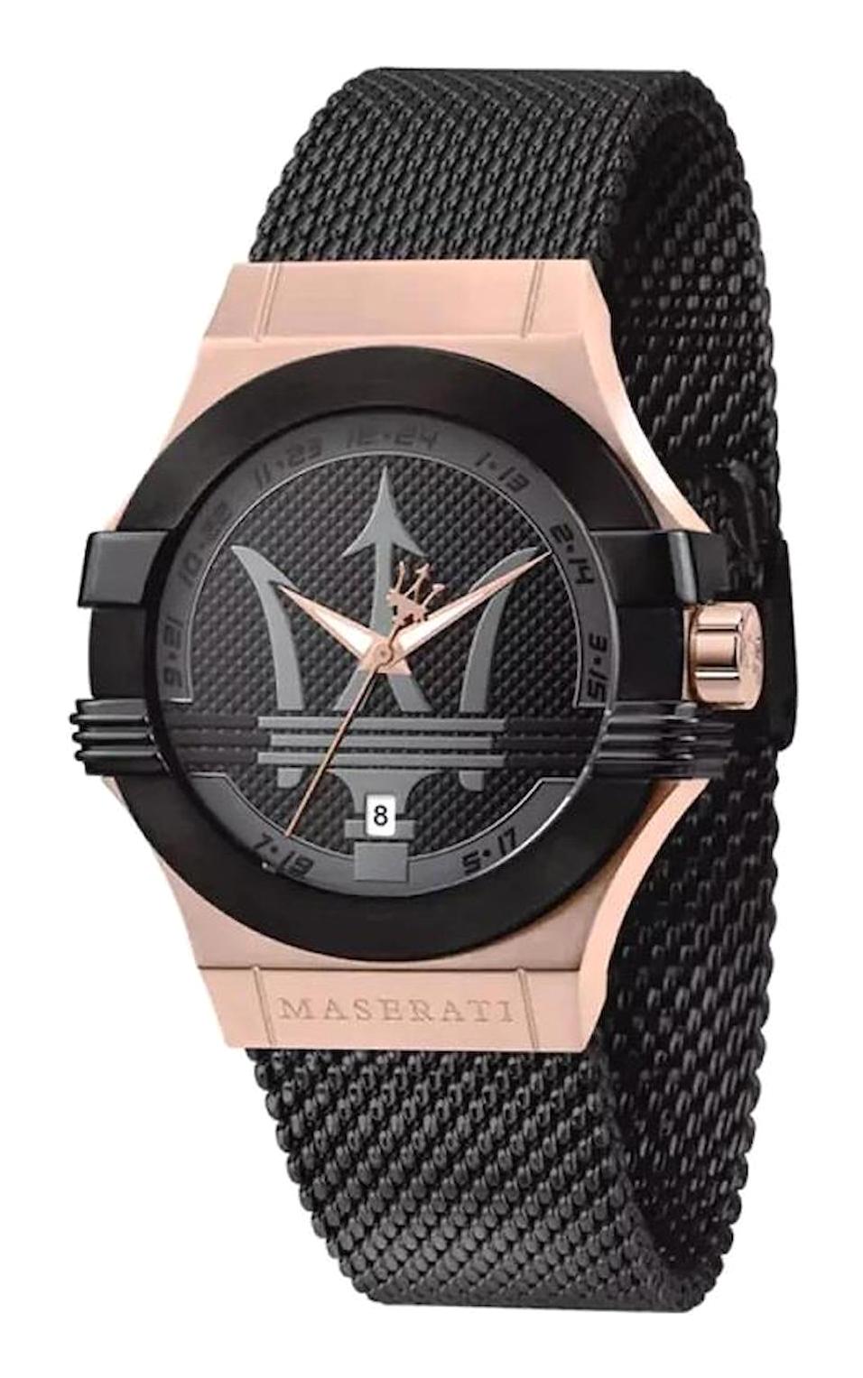 Maserati R8853108010 Takvimli 42 mm Siyah Hasır Kordon Analog Erkek Kol Saati