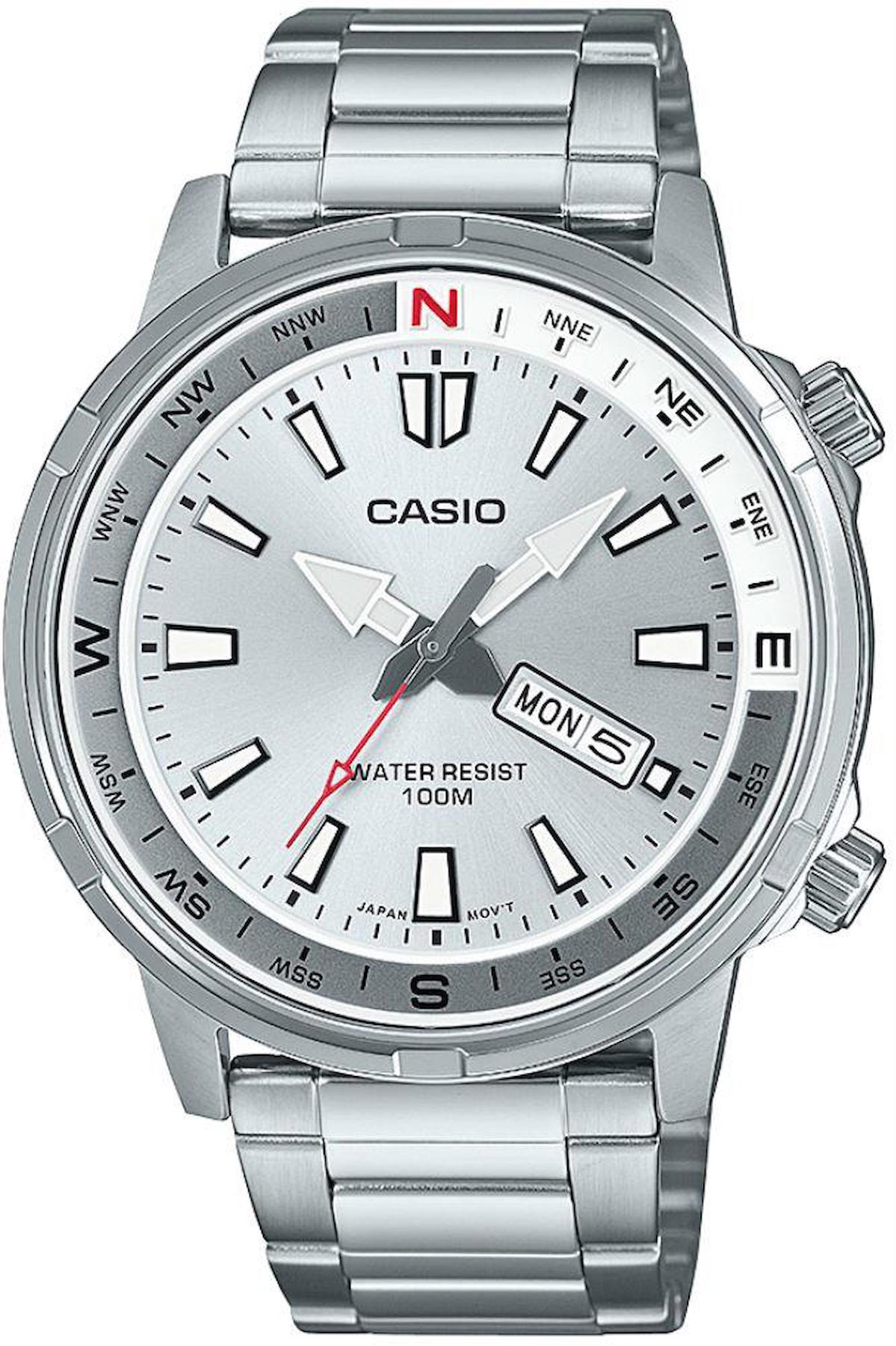 Casio MTD-130D-7AVDF Takvimli 46-50 mm Çelik Kordon Analog Kol Saati