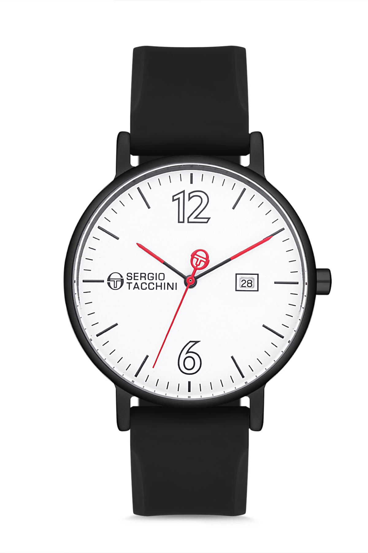 Sergio Tacchini ST.1.10059.3 Takvimli 41 mm Siyah Silikon Kordon Analog Erkek Kol Saati