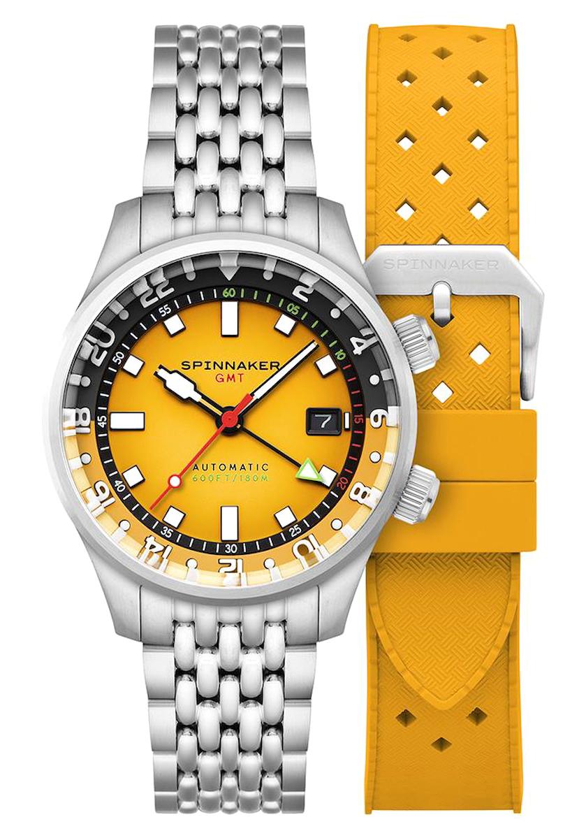 Spinnaker SP-5121-99 Takvimli 44 mm Gri-Turuncu Çelik - Silikon Kordon Analog Erkek Kol Saati