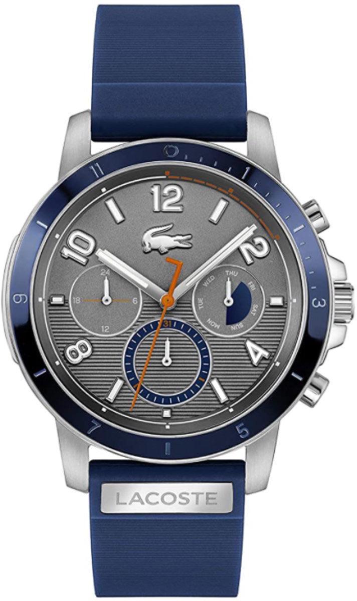 Lacoste LAC2011120 Takvimli 43 mm Lacivert Plastik Kordon Analog Erkek Kol Saati