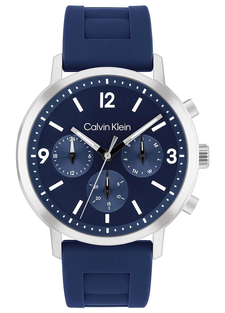 Calvin Klein CK25200460 Takvimli 44 mm Lacivert Silikon Kordon Analog Erkek Kol Saati