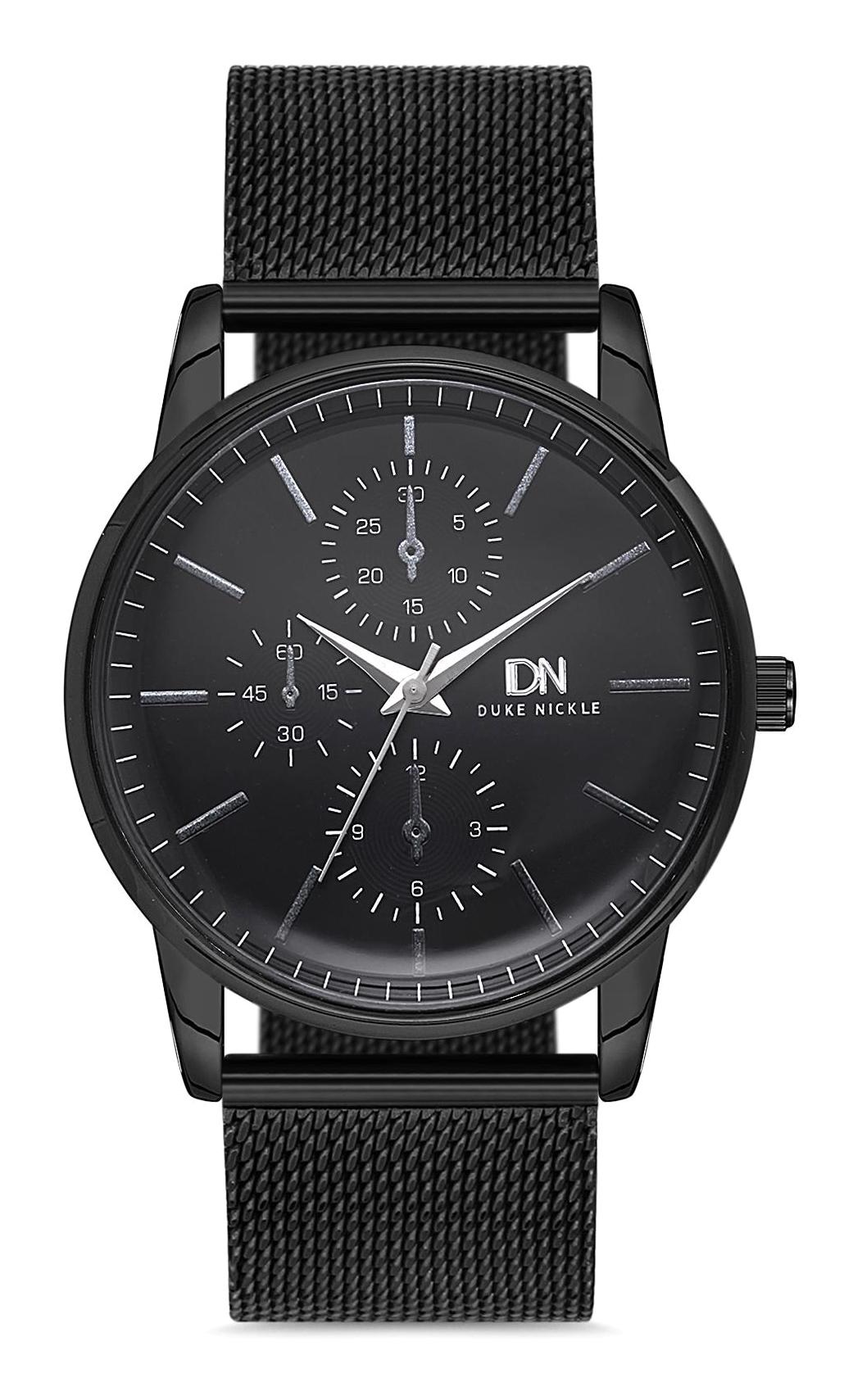 Duke Nickle VEG27005A Takvimli 42 mm Siyah Metal Kordon Analog Erkek Kol Saati