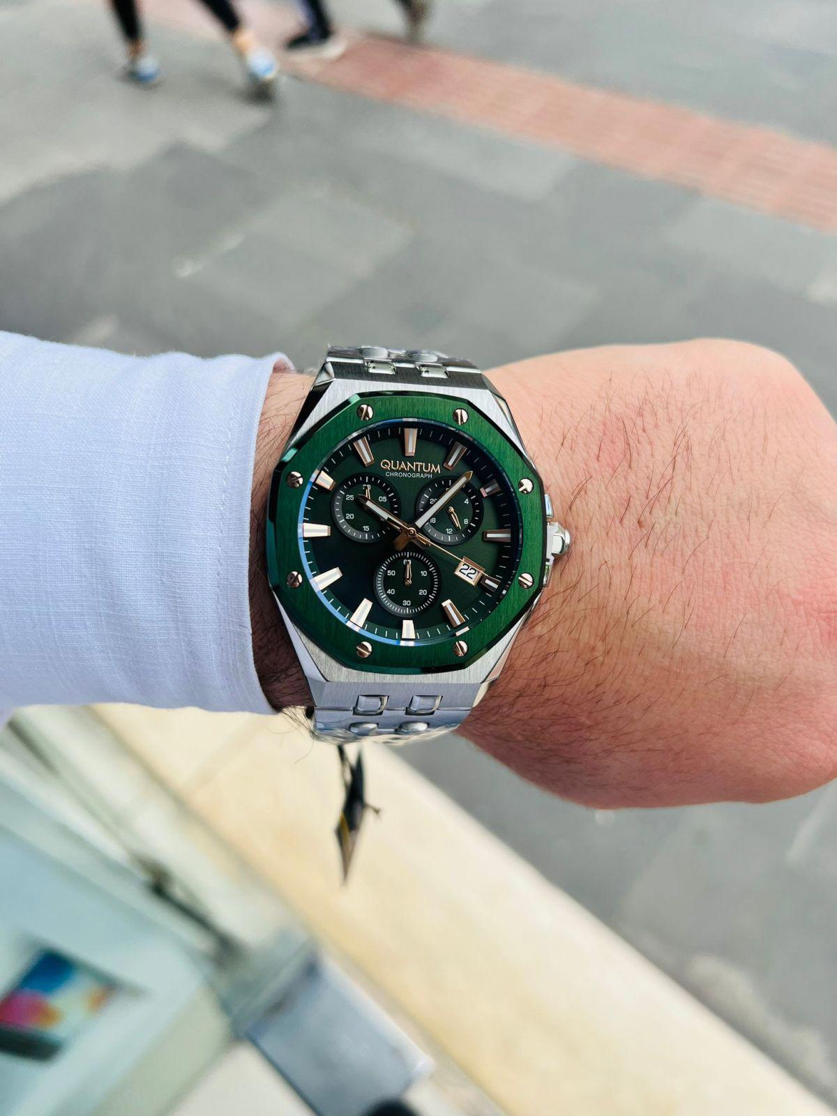 Quantum HNG1063.370 Takvimli 45 mm Çelik Kordon Analog Erkek Kol Saati