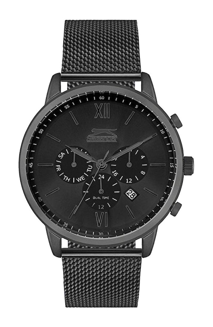 Slazenger SL.09.1737.2.04 Takvimli 45 mm Siyah Plastik Kordon Analog Erkek Kol Saati