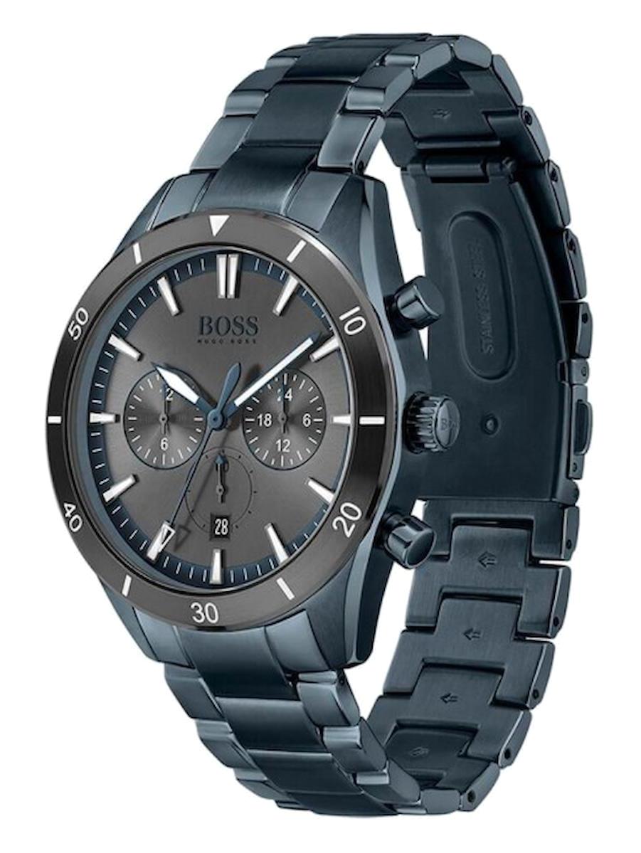 Hugo Boss HB1513865 Pusulalı Takvimli 44 mm Mavi Çelik Kordon Analog Erkek Kol Saati